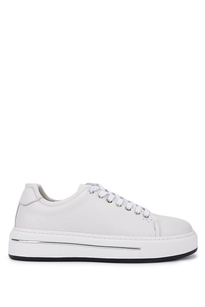 Men's Genuine Leather Off-White Sneakers & Sports Shoes