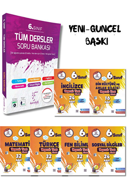 ÖZDEBİR YAYINEVİ 6.Sınıf Tüm Dersler Soru Bankası ve Yaprak Test