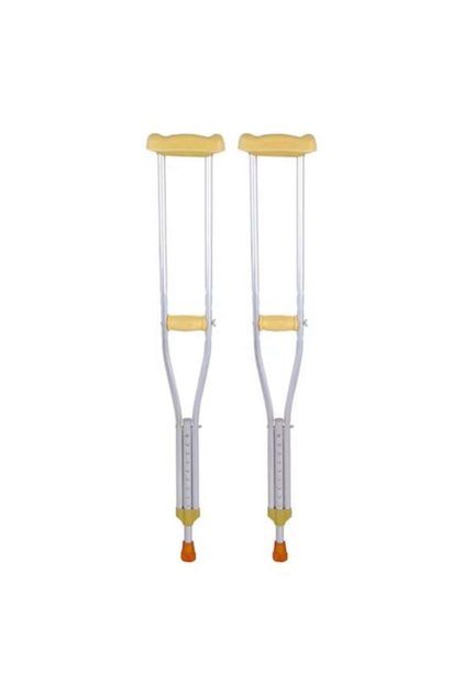 Set 2 cârje, reglabile din aluminiu, pentru suport pentru recuperare medicală