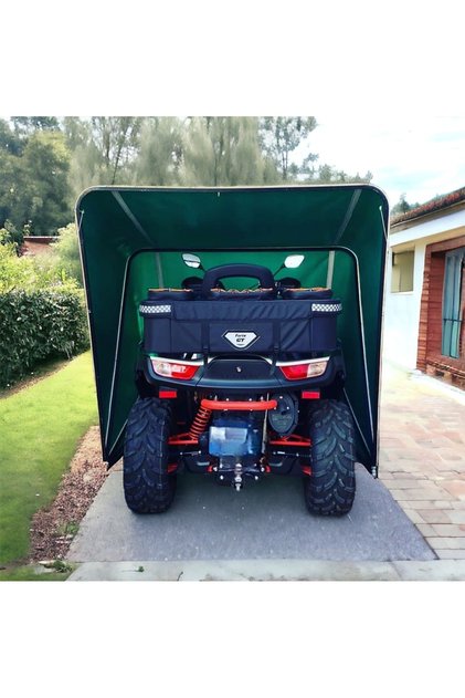 ATV Motosiklet garajı (jumbo beden) 175x175x350 su geçirmez yere sabitleme ve kilitleme