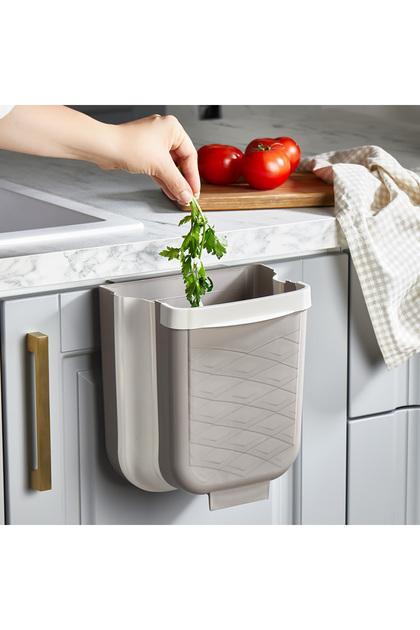 Katlanır Çöp Kovası Qlux Asılabilir Çöp Kovası Dolap Kapağına Asılabilir Düzenleyici L-00869