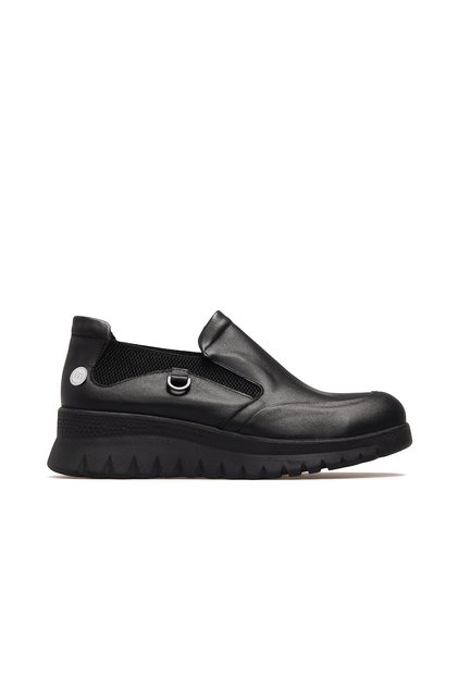 Women's Genuine Leather Casual Daily Shoes 25K D25Ka-7205 Z Black