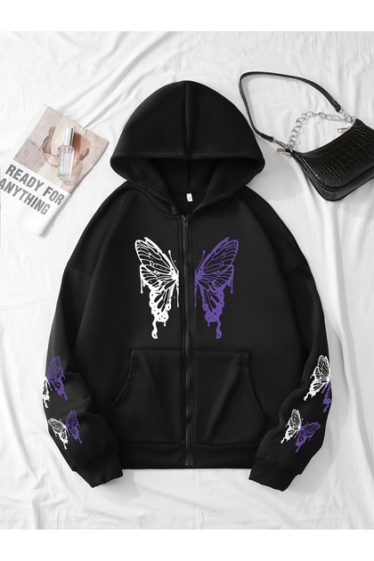 GALASHOP Maxıdent Stray Kids Fermuarlı Kapşonlu Hoodie Mod570