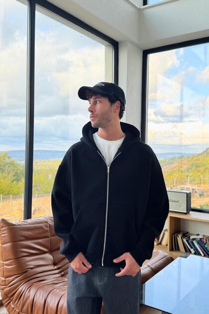 Flaw Wear Basic Zip Hoodie Siyah - Fiyatı, Yorumları
