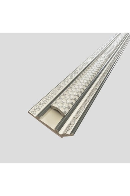 Cornișă elegantă pentru tavan, gri închis, 67,8 mm
