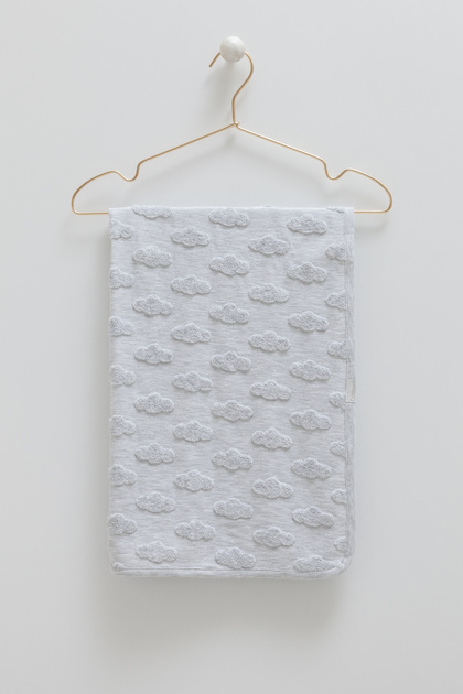 Baby Blanket Cloud Patterned Color-Grey (85-90cm)