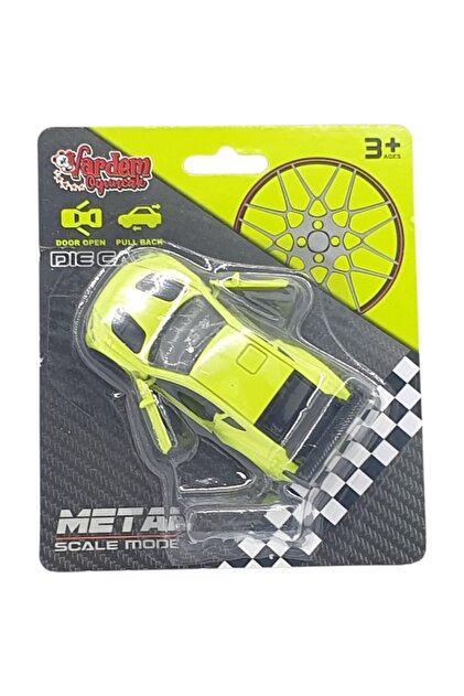 Vardem Çek Bırak Metal Küçük Arabalar 8 cm - 6411A - Açık Yeşil