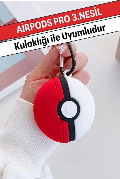 AirPods Pro 3.Nesil Uyumlu Darbe Emici Kancalı Yüksek Kalite Figürlü Kulaklık Kılıf