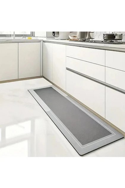 2 Pcs Magic Water Absorbent Kitchen Mat Bathroom Mat with Non-Slip Bottom 156X38 cm Without Writing A-61