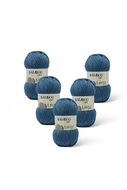 Bamboo Life Hand Knitting Yarn 50% Bamboo 50% Acrylic 500Gr 5 Pcs (5319 Indigo)
