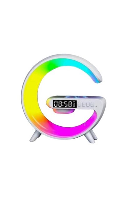 Ceas deșteptător digital multifuncțional cu difuzor Bluetooth 5W, radio, lampă LED, lumină ambientală
