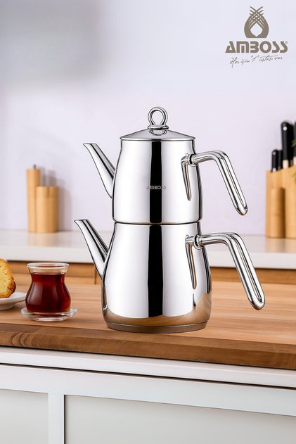 Steelmax 4 Parça Paslanmaz Çelik Çaydanlık