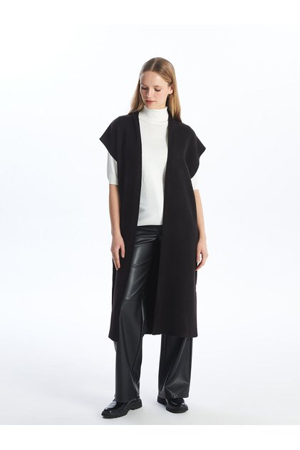 Shawl Collar Plain Short Sleeve Oversize Women's Knitwear Cardigan