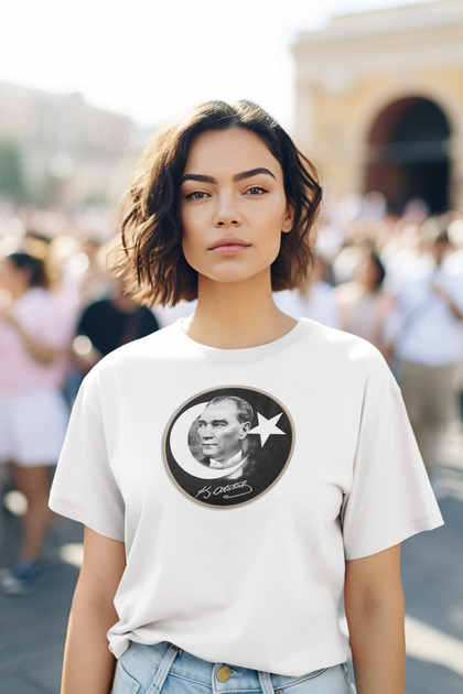 Stil-X Ataturk Printed Women's T-Shirt, 100% Cotton, Regular Fit