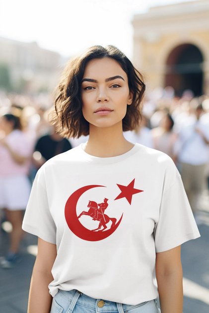 Stil-X Ataturk Printed Women's T-Shirt, 100% Cotton, Regular Fit