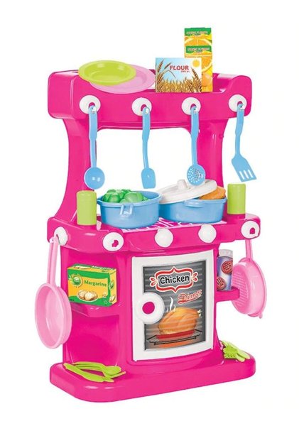 Set bucatarie cu accesorii 43 piese Hamarat roz