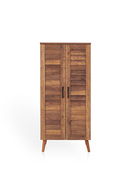 Just Home Panjur Görünümlü Çok Amaçlı Dolap - Barok Ceviz - Fiyatı