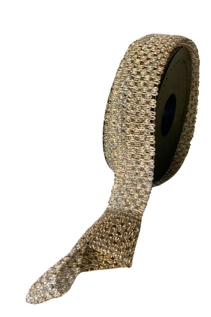 Silver Glitter Jute Straw Patterned Lace Ribbon 2 cm X 10m Handmade Package Dowry Bundle Decoration Ribbon Bow
