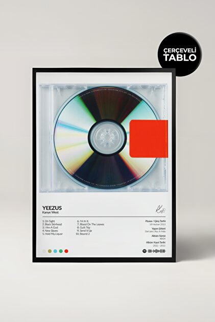 House Gorgeous Kanye West Yeezus Albümü Çerçeve Albüm Tasarımlı