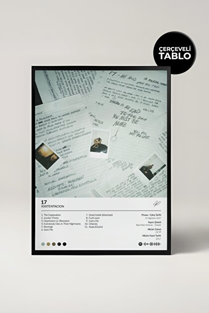 アート・デザイン・音楽 ART & DECORATION No. 17 House Gorgeous Xxxtentacion 17 Albümü Çerçeveli Albüm Tasarımlı