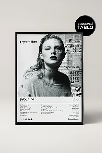 House Gorgeous Taylor Swift Reputation Albümü Çerçeve Albüm
