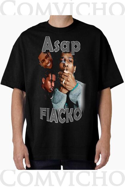 Unisex Smoke Rocky V8 Design Printed Oversize T-Shirt