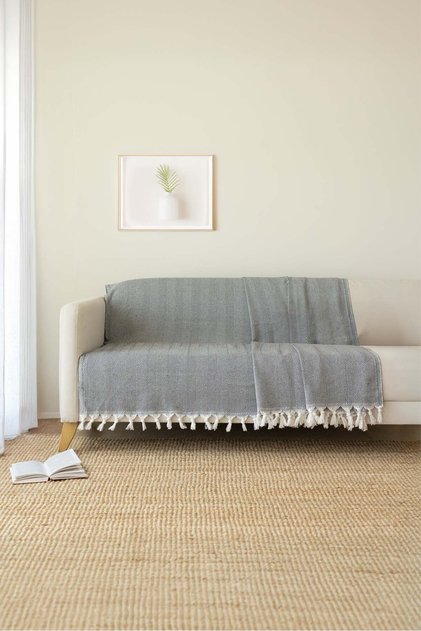 Sofa Bed Cover Anthracite 180x210 Cm Sofa Cover (Dark Grey)