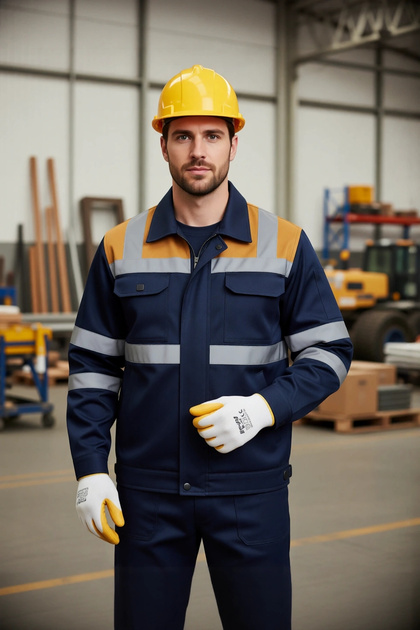 Beybi Elk7 Nitrile Coated Work Gloves Yellowwhite Durable Grip Pn7 Elk Flexible Non-Slip