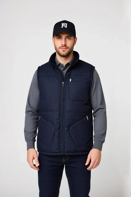 Winter Fleece-Lined Vest Work Safety and Outdoor Micro-Comfortable Functional Design Inside