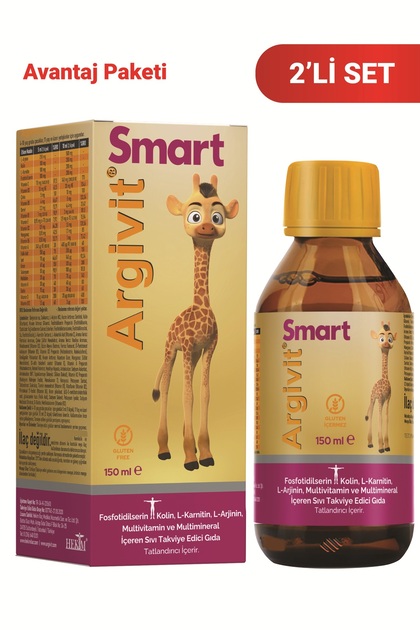 Smart Fosfotidilserin Kolin L-Karnitin L-Arjinin Multivitamin Multimineral Şurup 150 ml 2’li Paket