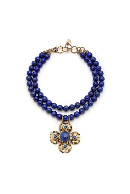 Moonlight Lapis Yonca Charm Abiye Lapis Kolye