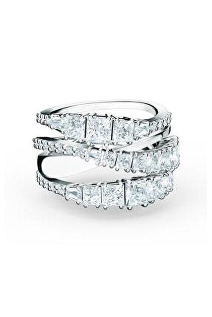 R&Wクリスタルバッキー Swarovski 5580952 Yüzük Twıst-Rıng Wrap Czwh-Rhs Full Pave 55