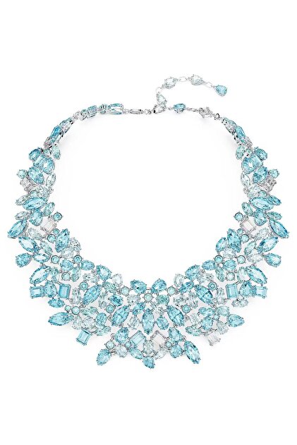 Swarovski 5672879 Swarovski Kolye Gema Necklace, Mixed Cuts, Blue