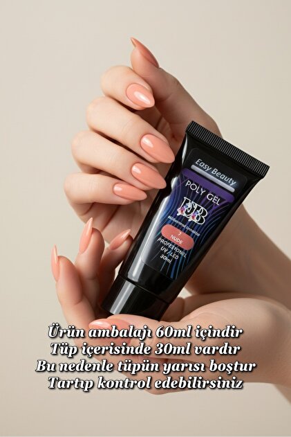 Easy Beauty 30ml Nude Protez Tırnak Jeli Poly Jel Tırnak Uzatma