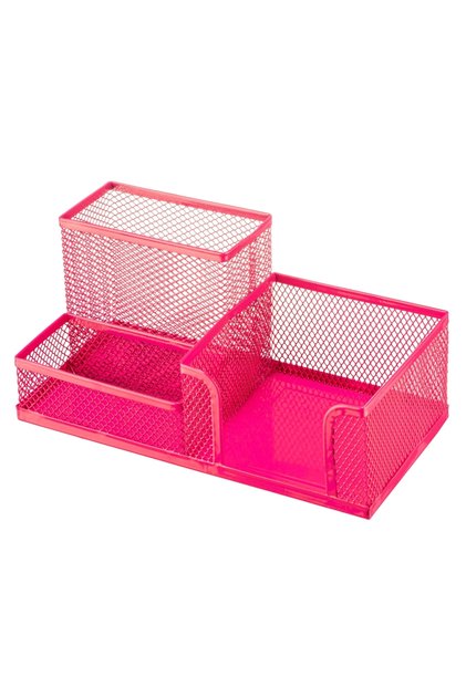 Metal Perforated 3 Compartment Set Pink