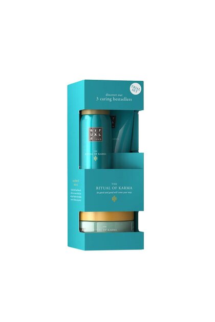 Set Cremă de corp 70 ml + Gel de duș 50 ml + Exfoliant de corp 125 g, The of Karma