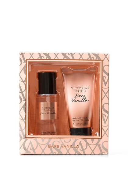 Dárková sada Victoria Secret, Dárková sada Bare Vanilla, Tělový sprej 75 ml + Tělové mléko 75 ml