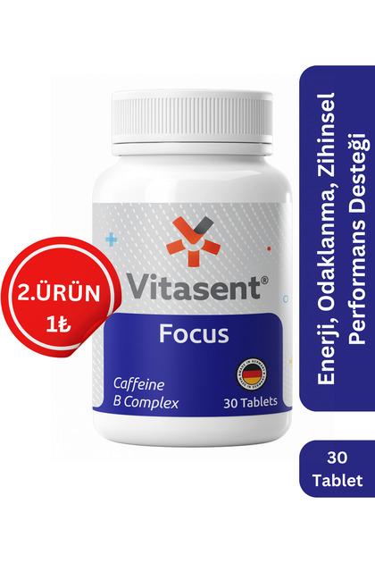 Focus 30 Tablet – Kafein & B Vitamin Kompleksi ile Enerji, Odak ve Zihinsel Desteği