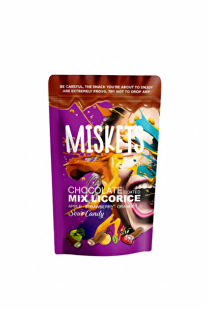 Miskets Sütlü Çikolata Kaplı Karışık Meyve Aromalı Licorice 120 gr