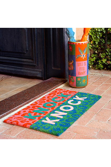 Zsa Zsa Zsu Kerala Coır Kapı Önü Paspası 45x75 Cm Pembe - Mavi