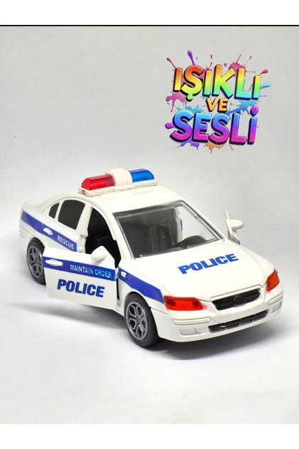 Pull and Drop Police Car with Lights and Sound