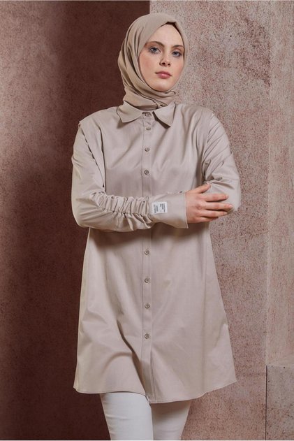 GIRLING DETAILED SATIN TUNIC 44466