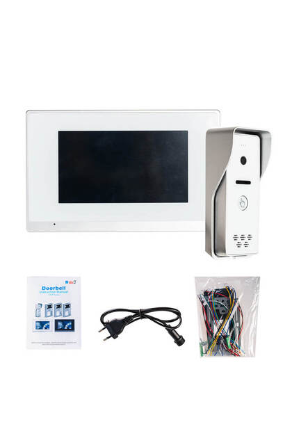 Video Intercom with 7-inch Monitor, LAN Connection, and Tuya App Control
