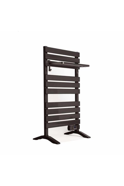 Calorifer electric pentru baie, CREATE, prosop cald, montare pe podea/perete, negru