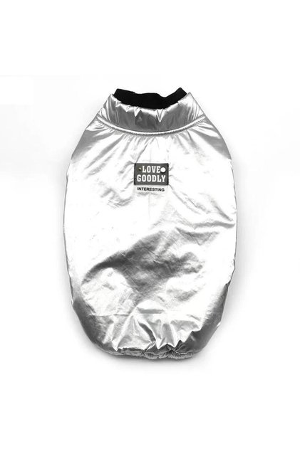 Geaca catei argintiu XL 40cm