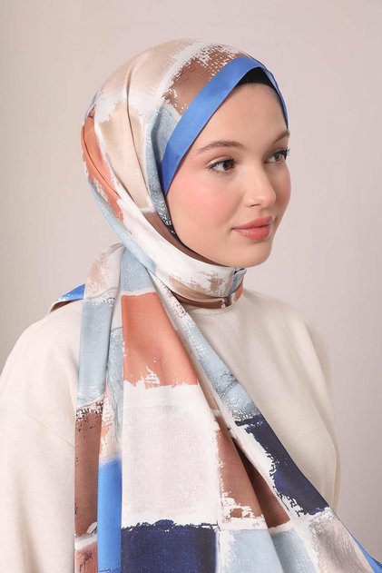Saks Dama Desen Twill Şal