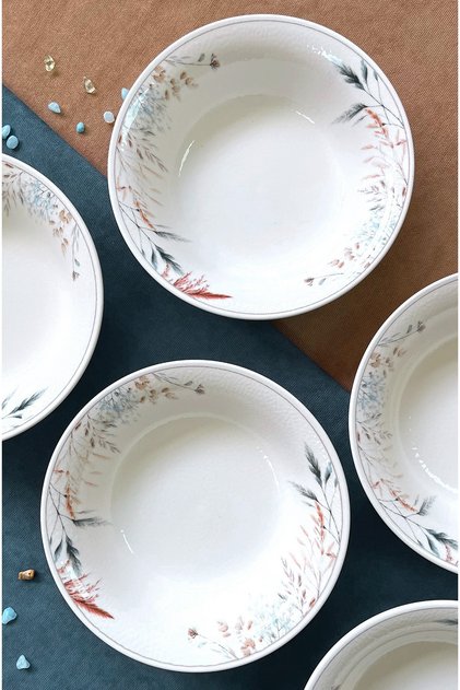 Yonca 6 Piece Luxury Mini Dinner Plate Set