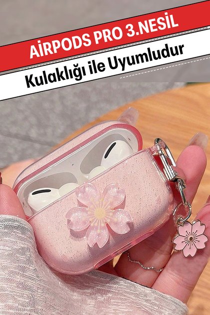 AirPods Pro 3.Nesil Uyumlu Darbe Emici Kancalı Yüksek Kalite Figürlü Kulaklık Kılıf