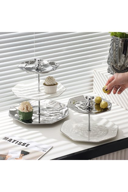 Tava fructe TRENDY’S, cu doua nivele, aspect satinat, TAV-20S, 20X 25 CM