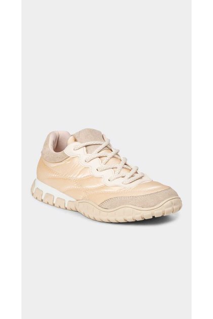 Women's Beige Parachute Fabric Soft Comfortable Sneaker Sports Shoes